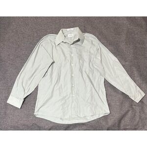 Van Heusen Men's 16 34/35 Light Green Long Sleeve Shirt